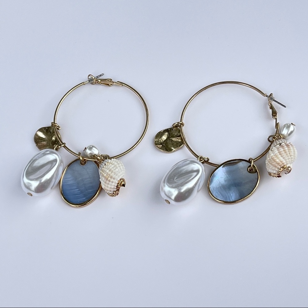 Boho‎ Golden Dangle Hoops